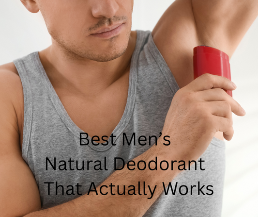 Man applying natural deodorant, illustrating blog post about the best men’s natural deodorant that actually works