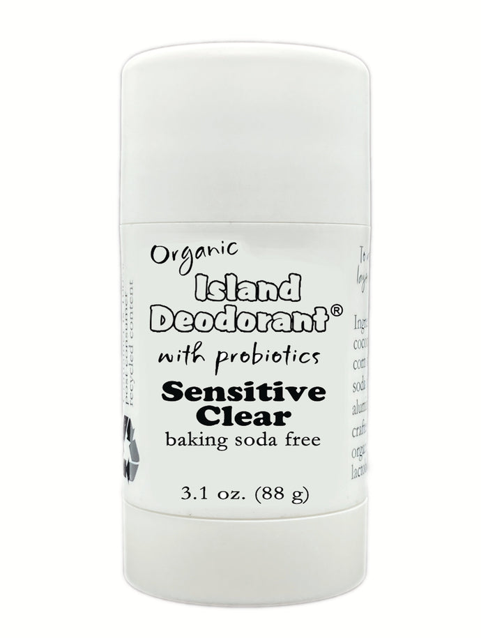 Sensitive Clear: Baking Soda Free Natural Deodorant That Goes On Clear