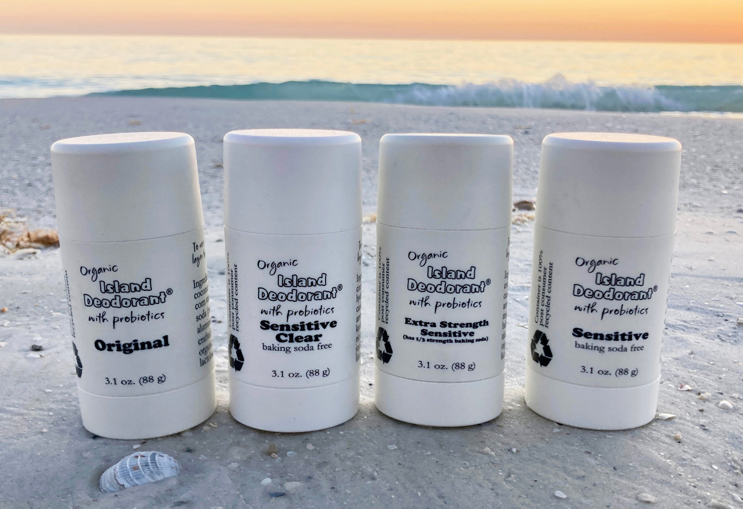 Organic probiotic deodorants made with natural, aluminum-free ingredients