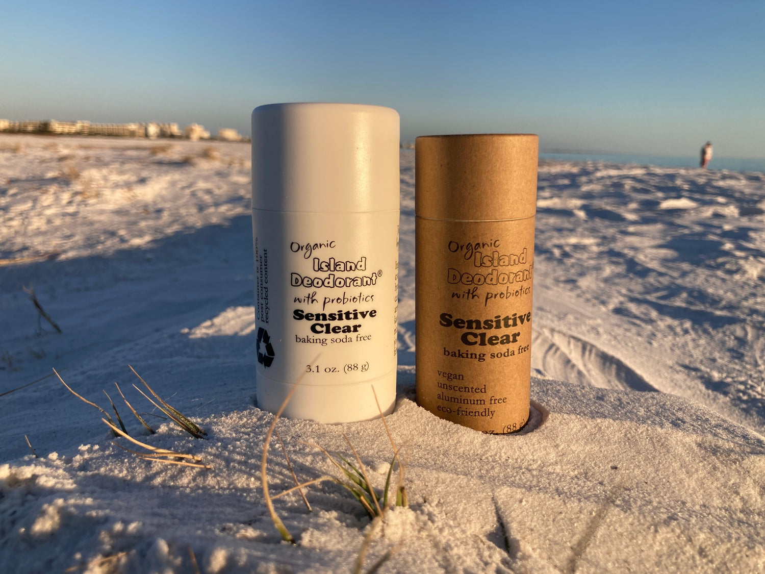 Sensitive skin deodorant collection from Island Deodorant featuring aluminum-free formulas designed for gentle, but effective, odor protection