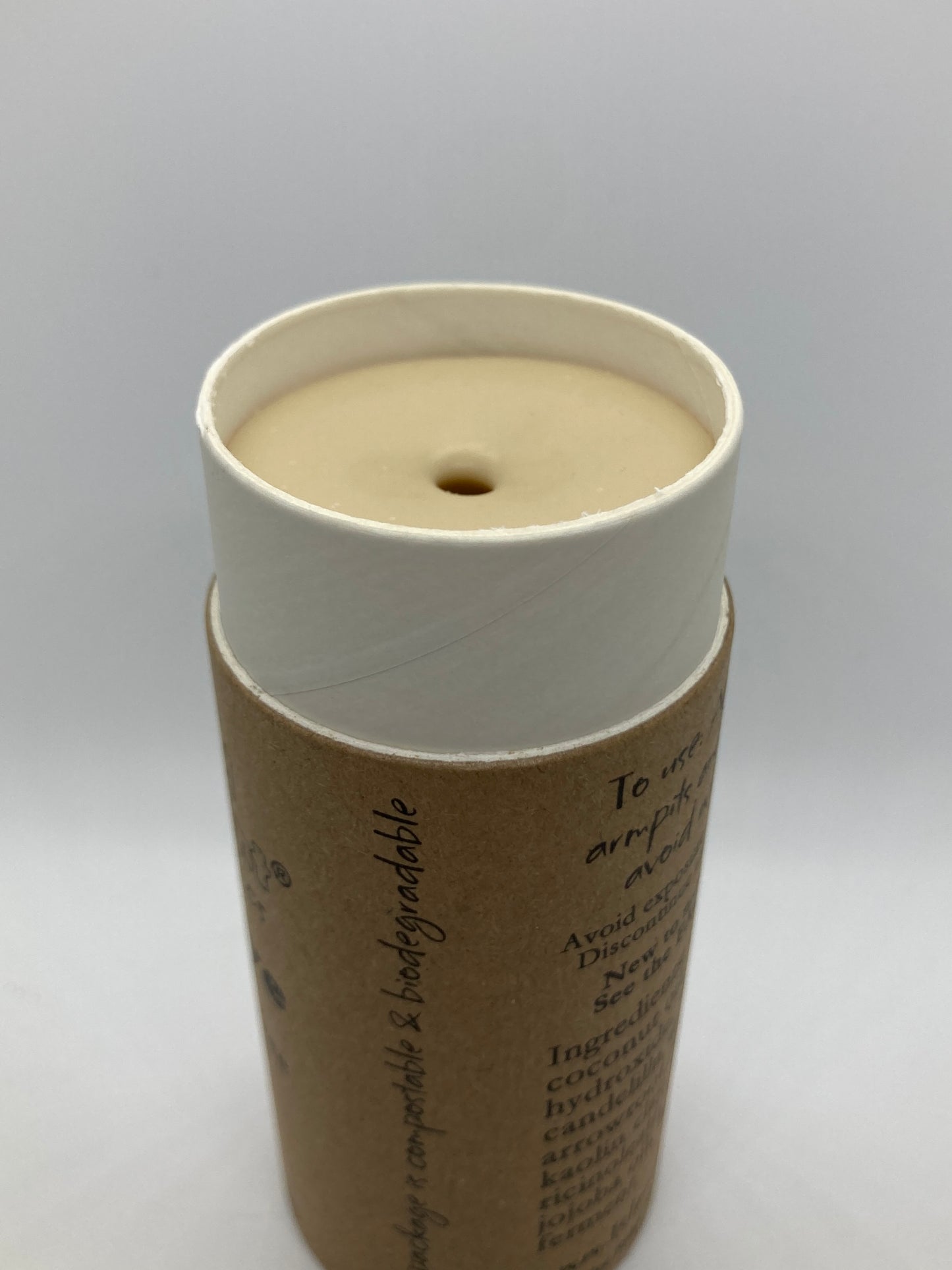 3.1 oz Sensitive Clear (Baking Soda Free) Compostable Deodorant