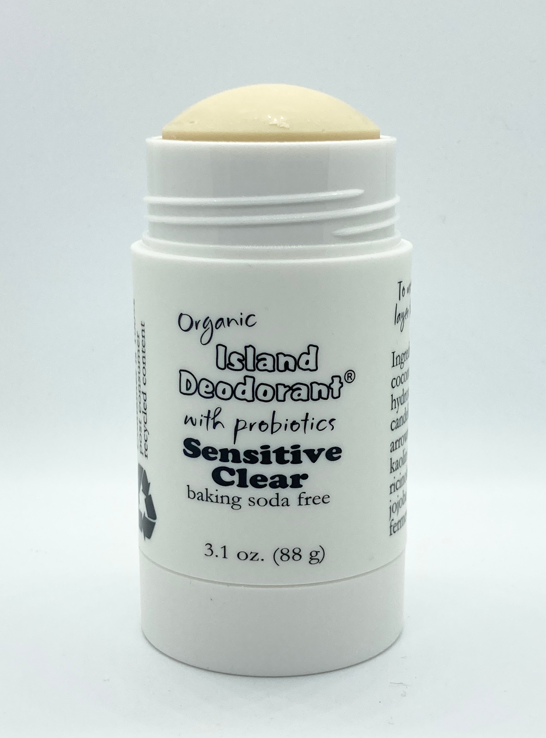 Sensitive Clear Natural Deodorant – Zinc Ricinoleate – Island