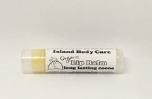 Island Deodorant organic cocoa butter lip balm on a white background