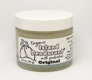 2.5 oz Original Cream Deodorant with Probiotics Clear Glass Container