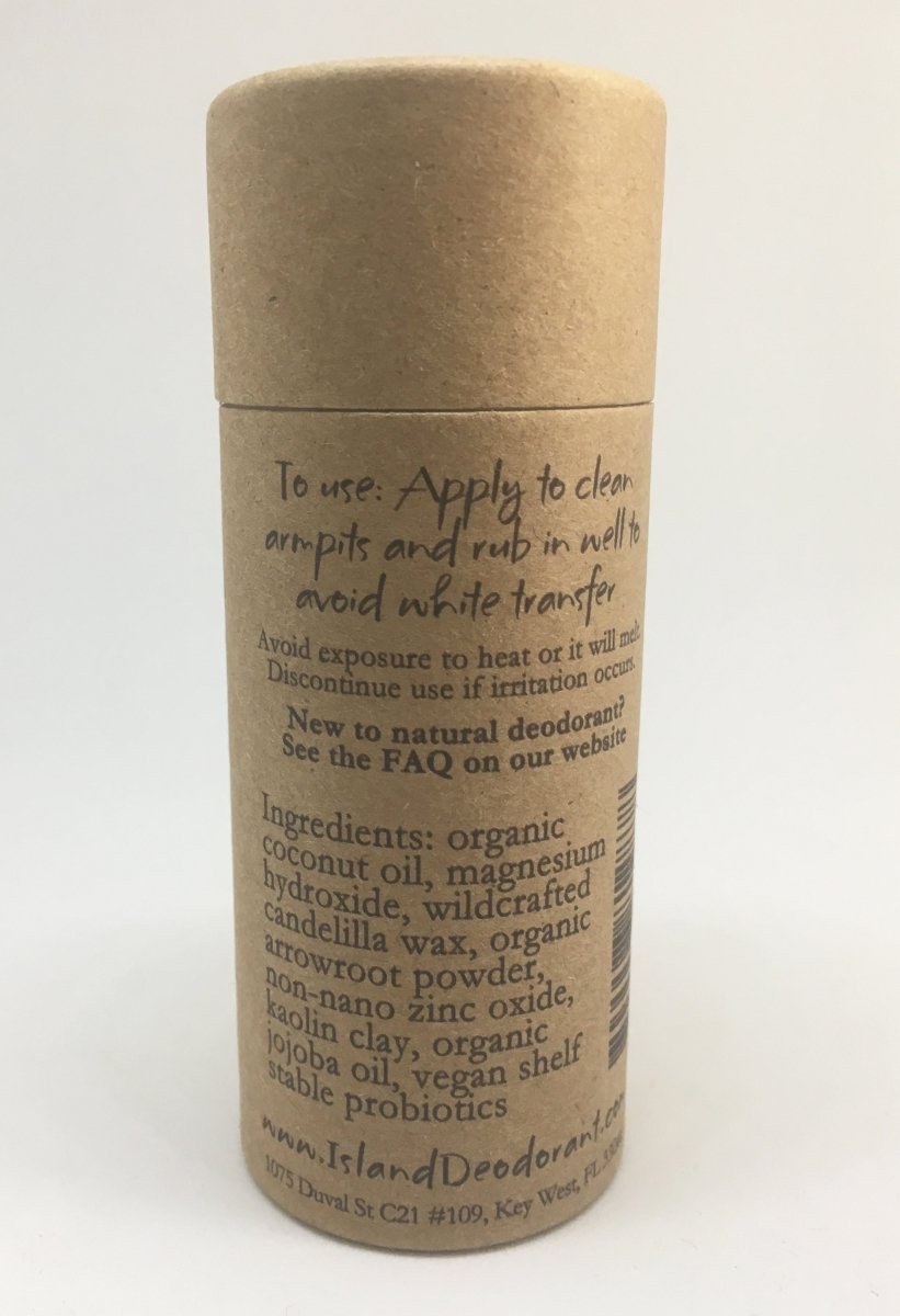 Ingredients List 3 oz Baking Soda Free Compostable Organic Deodorant