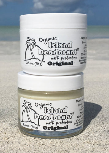 Two Original Cream Deodorant on a Beach