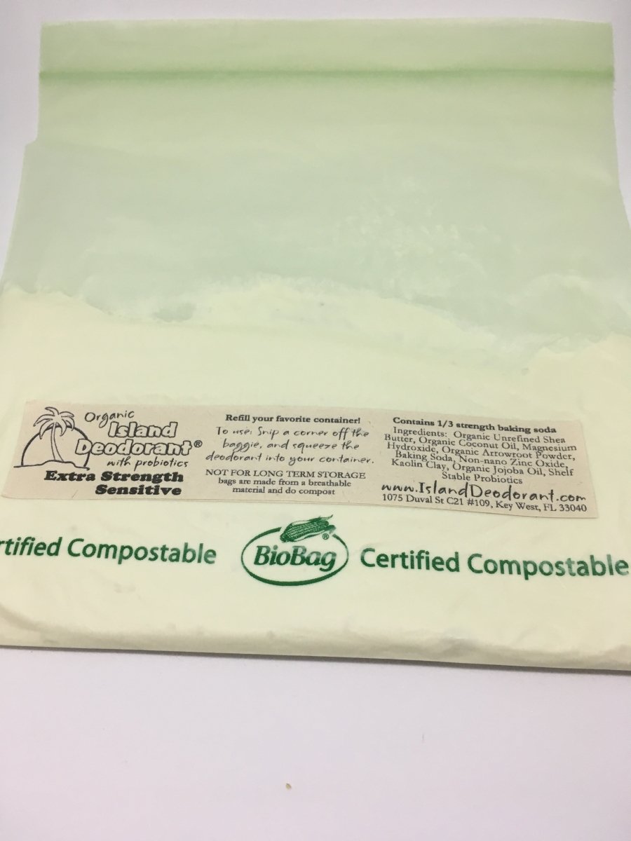 2.5 oz Extra Strength Sensitive Deodorant Cream Refill Biodegradable Packaging